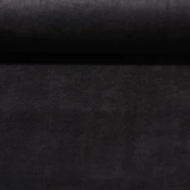 Nickistoff Velours Uni Schwarz