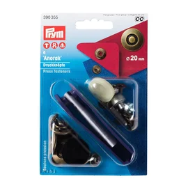 PRYM Anorak Druckknöpfe Altmessing 20mm Reifen