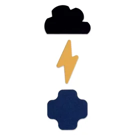 PRYM Rub-on Patch STRETCH Design 3 Stück Wolke Blitz