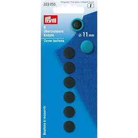 PRYM Überziehbare Knöpfe 11mm Schwarz 6Stück
