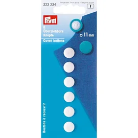 PRYM Überziehbare Knöpfe 11mm Weiß 6Stück