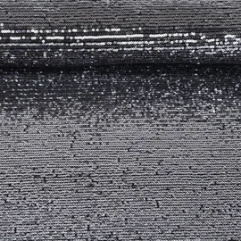 Paillettenstoff Silber Schwarz