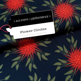 Performance Jersey "Flower Circle" Schwarz