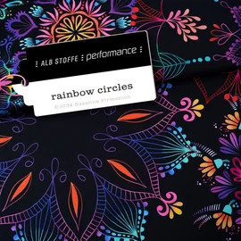 Performance Jersey "Rainbow Circles" Schwarz