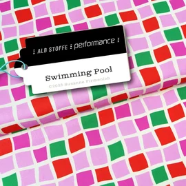 Performance Jersey "Swimming Pool" Pink Grün
