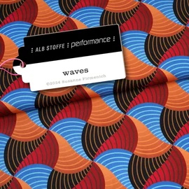 Performance Jersey "Waves"" Schwarz