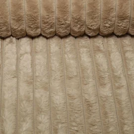 Plüschfell Streifen Beige
