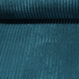Polsterstoff Breitcord 10mm Roy Petrolgrün