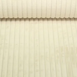 Polsterstoff "Hazel" XL Breitcord Uni Ecru