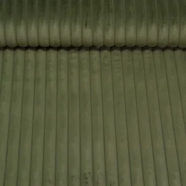 Polsterstoff "Hazel" XL Breitcord Uni Grün