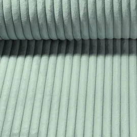 Polsterstoff "Hazel" XL Breitcord Uni Mint
