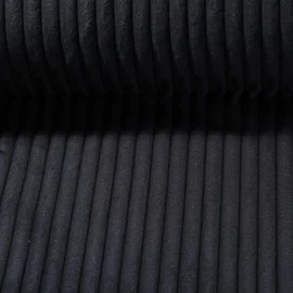 Polsterstoff "Hazel" XL Breitcord Uni Schwarz