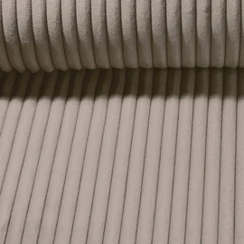 Polsterstoff "Hazel" XL Breitcord Uni Taupe