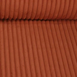Polsterstoff "Hazel" XL Breitcord Uni Terracotta
