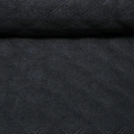 Polsterstoff "Hermine" Stepp-Optik Uni Schwarz