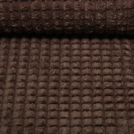 Polsterstoff Noppen-Struktur Uni Schokobraun