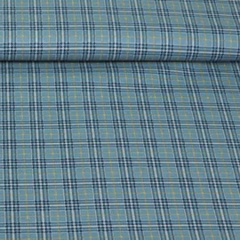 Popeline Karo Blau