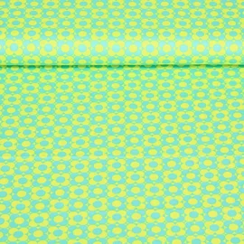 Popeline Retroblumen Grün