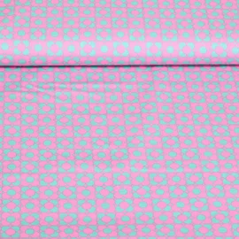 Popeline Retroblumen Rosa