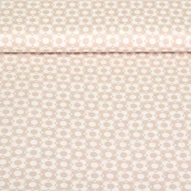 Popeline Retroblumen Sand