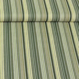 Popeline Streifenmix Grün