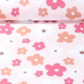 Regenjackenstoff Aqua Protect Bunte Blumen Rosa