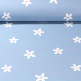 Regenjackenstoff Aqua Protect Kleine Blüten Blau