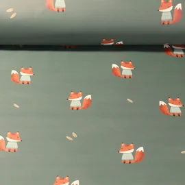Regenjackenstoff Aqua Protect Kleiner Fuchs Grün
