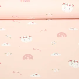 Regenjackenstoff Aqua Protect Regenbogen Rosa