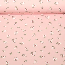 Regenjackenstoff Aqua Protect Streublumen Rosa