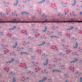 Regenjackenstoff  Blumenmix Mauve