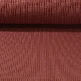 Rippen-Stricksweat Uni Altrosa