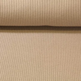 Rippen-Stricksweat Uni Beige