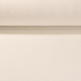Rippen-Stricksweat Uni Creme Weiß