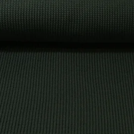 Rippen-Stricksweat Uni Dunkelgrün
