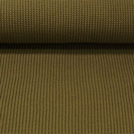 Rippen-Stricksweat Uni Grün