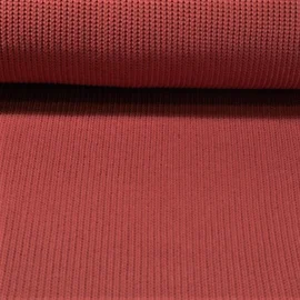 Rippen-Stricksweat Uni Orientrot