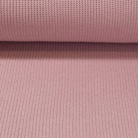 Rippen-Stricksweat Uni Rosa