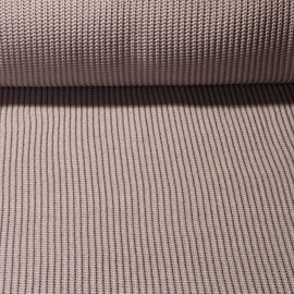 Rippen-Stricksweat Uni Taupe