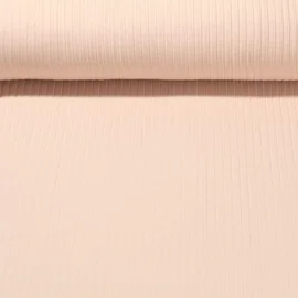 Rippjersey Breitripp Beige