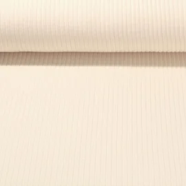 Rippjersey Breitripp Ecru