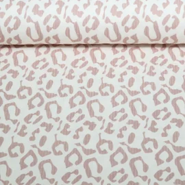 Rippjersey Leopard Ecru Beige