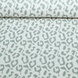 Rippjersey Leopard Ecru Grün