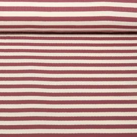 Rippjersey Streifen Mauve Ecru