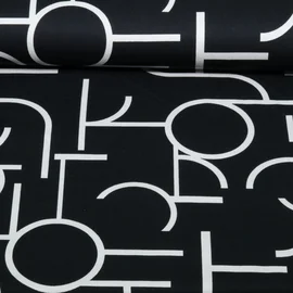 Romanit Jersey Abstrakt Schwarz