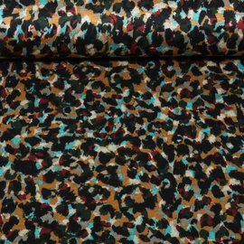 Romanit Jersey Abstrakt Türkis Multicolor