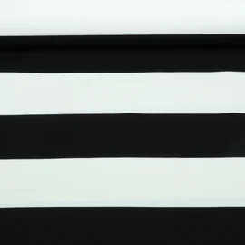 Romanit Jersey Blockstreifen Schwarz Ecru