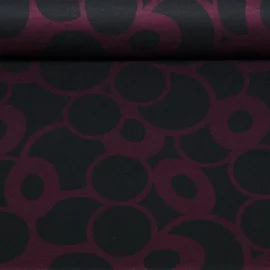 Romanit Jersey Kreise Retro Schwarz Bordeaux