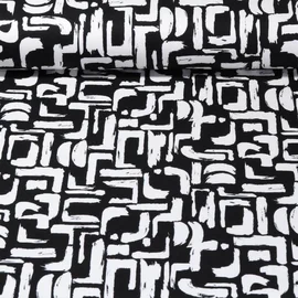 Romanit Jersey Travel Black-White Abstrakt