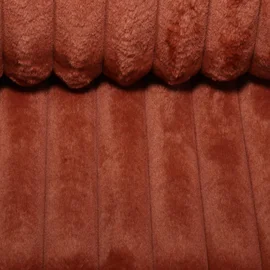 Schweres Plüschfell Streifen Terracotta